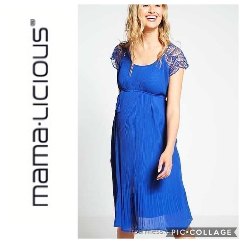 Mama Licious Blue Maternity Dress NWT Medium